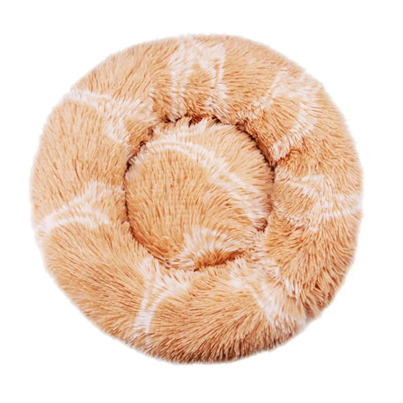 40-90cm 6 Sizes Round Pet Bed for Large Dog Bed Super Soft Cat Bed Plush Dog House for Medium Dog House Winter Warm Sleeping