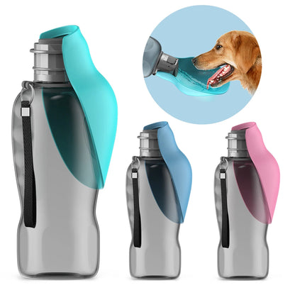 Portable Dog Water Bottle with Travel Bowl, 800 ml