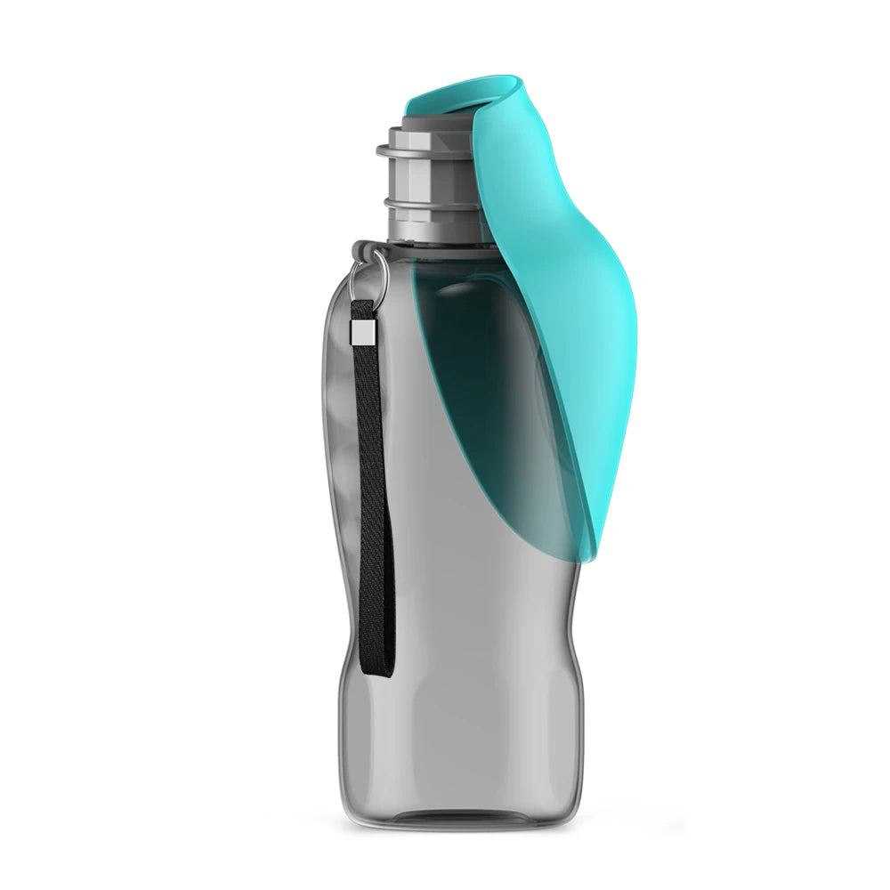 Portable Dog Water Bottle with Travel Bowl, 800 ml